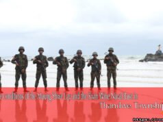 What are the conditions of the Maung Shwe Lay and the Kwin Wine Naval Base in Thandwe Township?