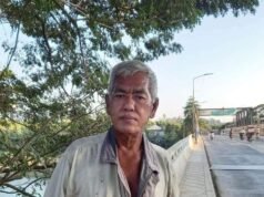 U Soe Myint, who was conducting daily cleaning activities at the Kine Shay Bridge, was shot and murdered by the military junta
