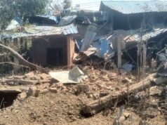 တိုက်ပွဲမရှိတော့တဲ့ ပုဏ္ဏားကျွန်းကို စစ်ကောင်စီကလေကြောင်းဗုံးကြဲလို့ လူနေအိမ်တွေပျက်စီး