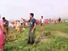 မင်းပြားမှာ နယ်မြေမှူးက ဒေသခံတွေပြည်သူတွေ ရဲ့ မြေပဲခင်းကိုမတရားကျူးကျော်ဝင်ရောက်နှုတ်သိမ်းတာကြောင့် ဒေသခံတွေ နဲ့ နယ်မြေမှူး စကားများ