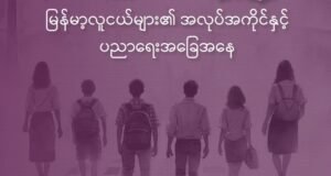 ရခိုင် နဲ့ ကယားအပါအဝင် နိုင်ငံတဝန်းက လူငယ်ထက်ဝက်နီးပါးဟာ အသက် မွေးဝမ်းကြောင်းပညာရပ် နဲ့ လက်တွေ့လုပ်ငန်းခွင်ဆိုင်ရာ သင်တန်းတွေလိုအပ်နေ