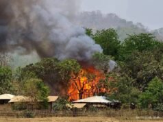 ပုဏ္ဏားကျွန်းမြို့လေကြောင်းတိုက်ခိုက်ခံရမှု နေအိမ် ၁၀ လုံး နဲ့ ဓာတ်အားခွဲ စက်ရုံပျက်စီး